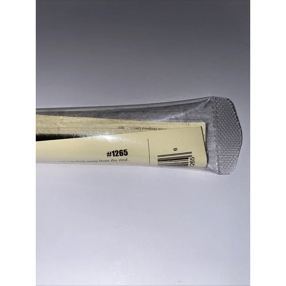 #1265 Pampered Chef Grapefruit Knife Two Sided NOS Protective Tube Instructions